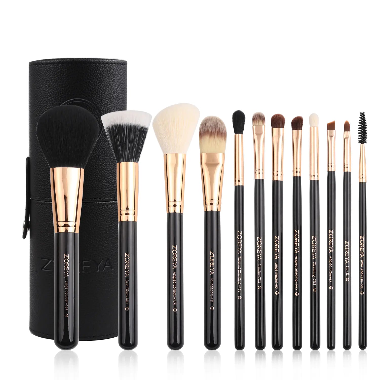 GlowBrush™ 12-Piece Luxe Makeup Brush Set by Zoreya
