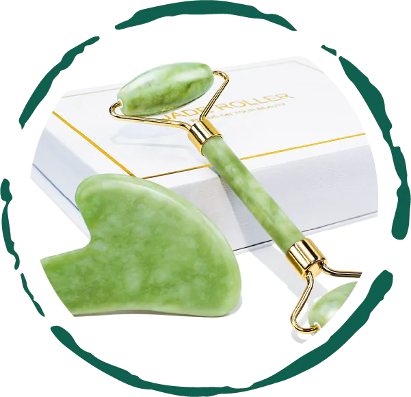GlowStone™️ Jade Roller & Gua Sha – Luxury Facial Massage Set