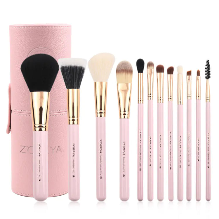 GlowBrush™ 12-Piece Luxe Makeup Brush Set by Zoreya